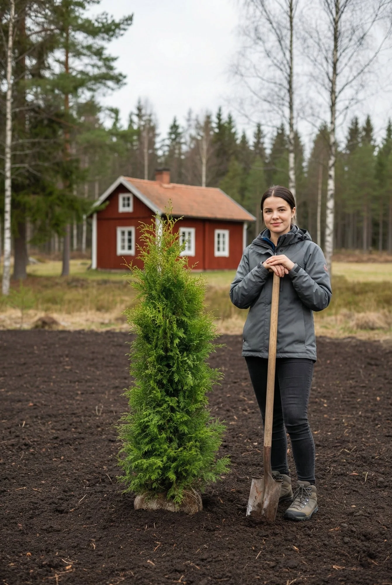 Thuja Brabant häck Geniuspack med rotklump 120-160cm - Ger omedelbar insynsskydd