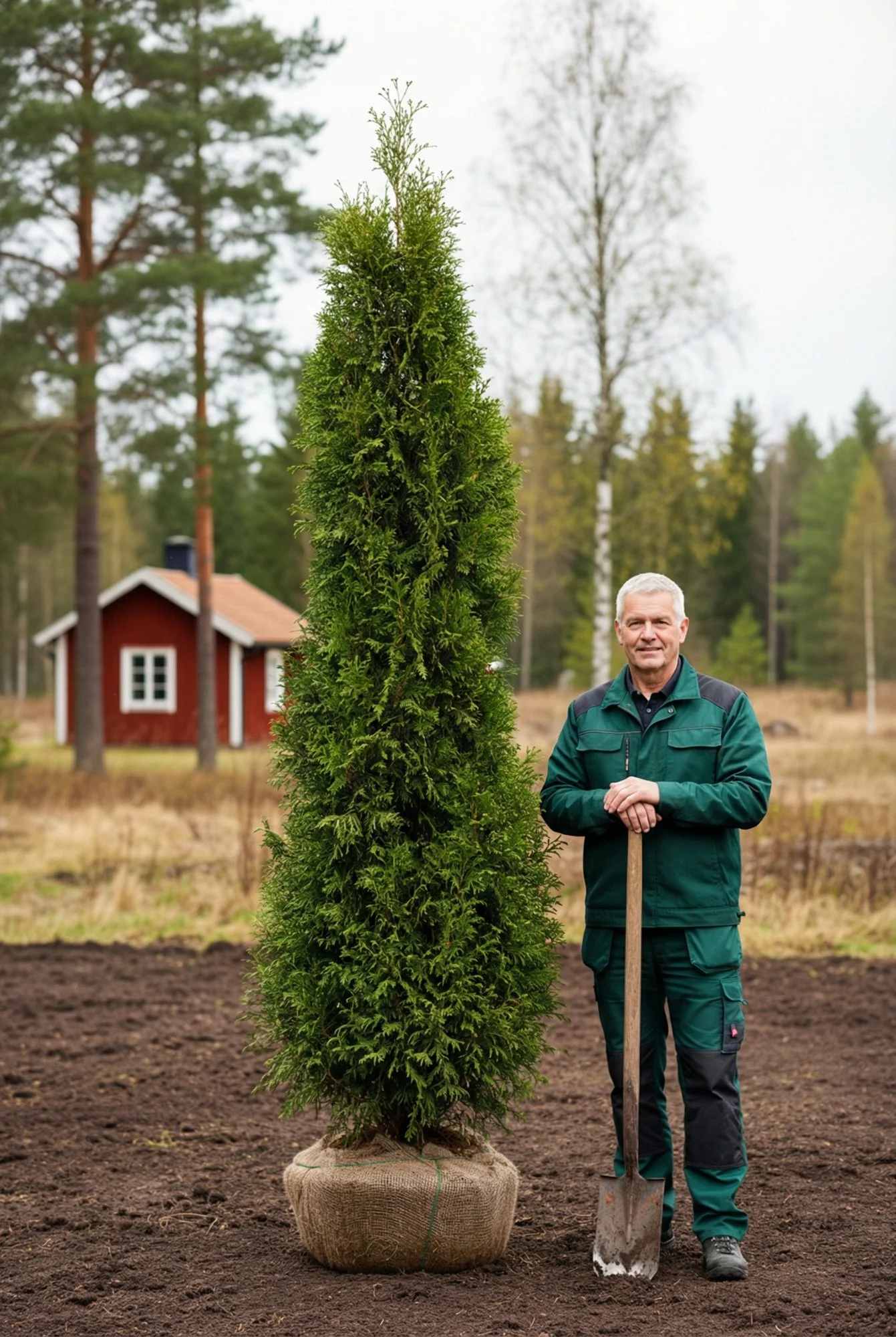 Jättetuja häck Genius Pack med rotklump 220-260cm - Ger omedelbar insynsskydd