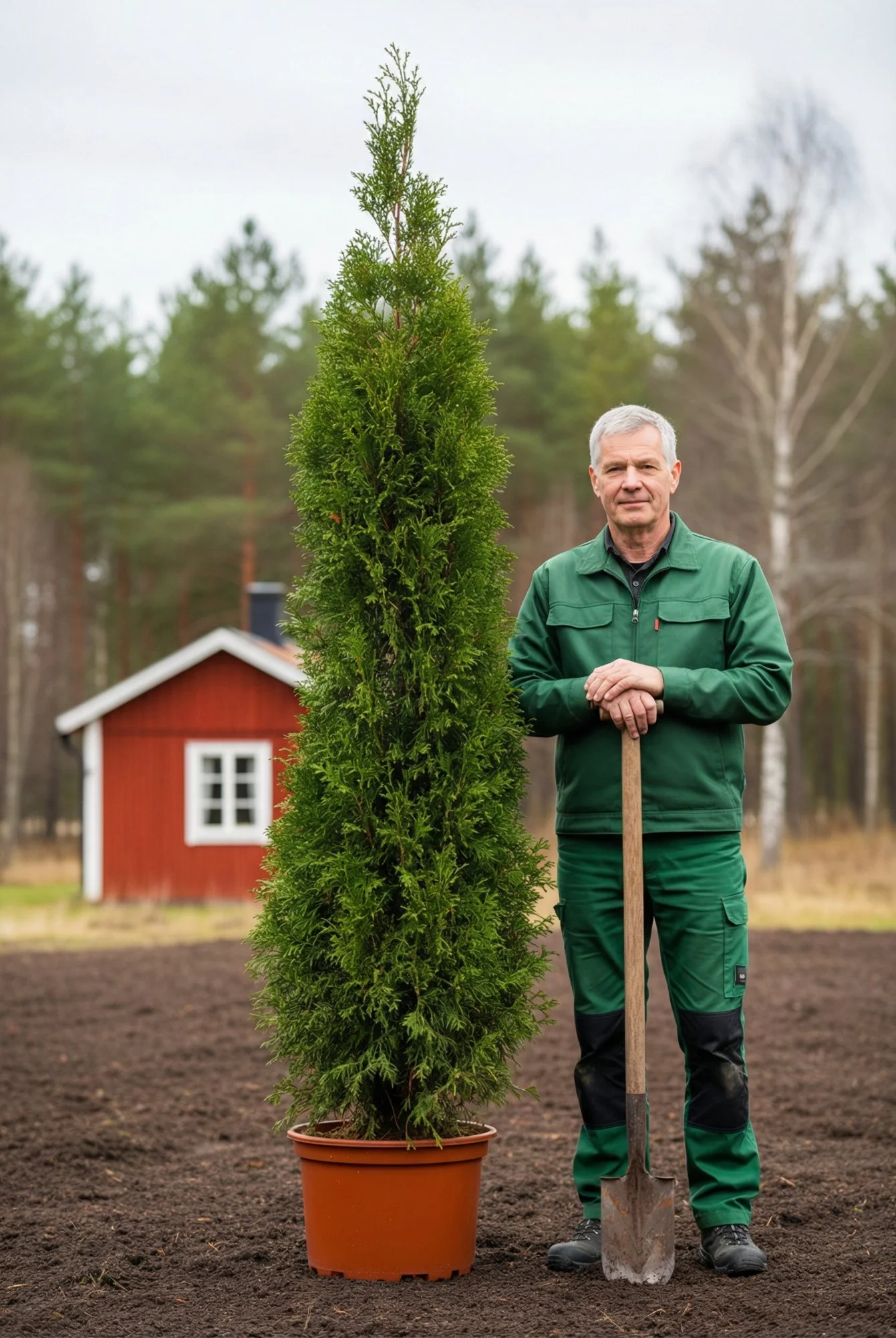 Jättetuja häck Genius Pack i kruka 220-260cm - Ger omedelbar insynsskydd