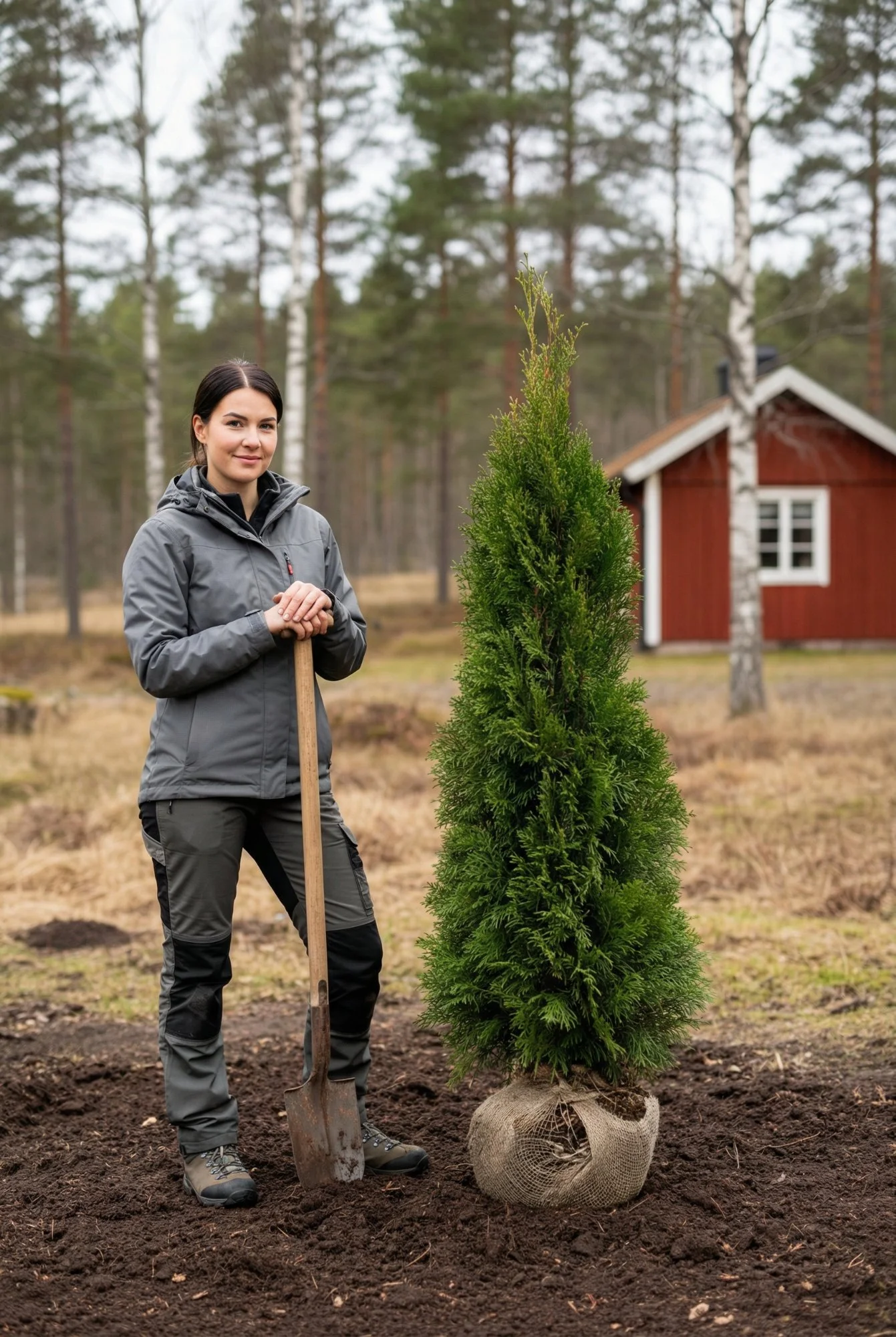 Thuja Smaragd häck Geniuspack med rotklump 120-160cm - Ger omedelbar insynsskydd