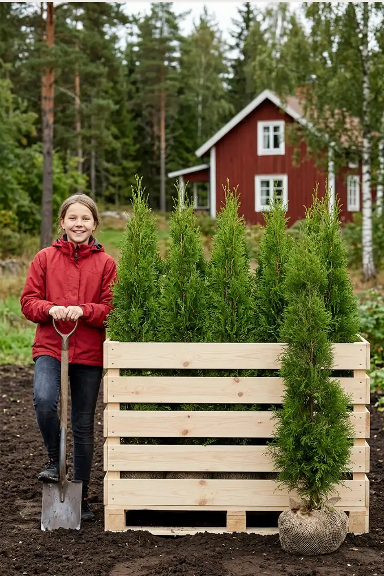 Thuja Smaragd Rotklump 80-120cm - Bild 2
