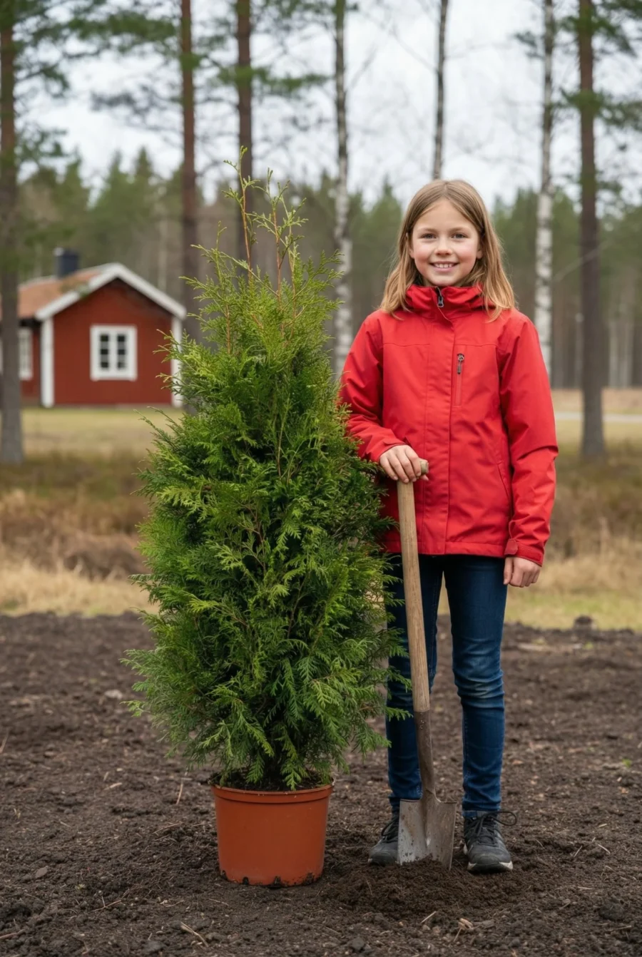Thuja Brabant häck Genius Pack i kruka 100-140cm - Ger omedelbar insynsskydd