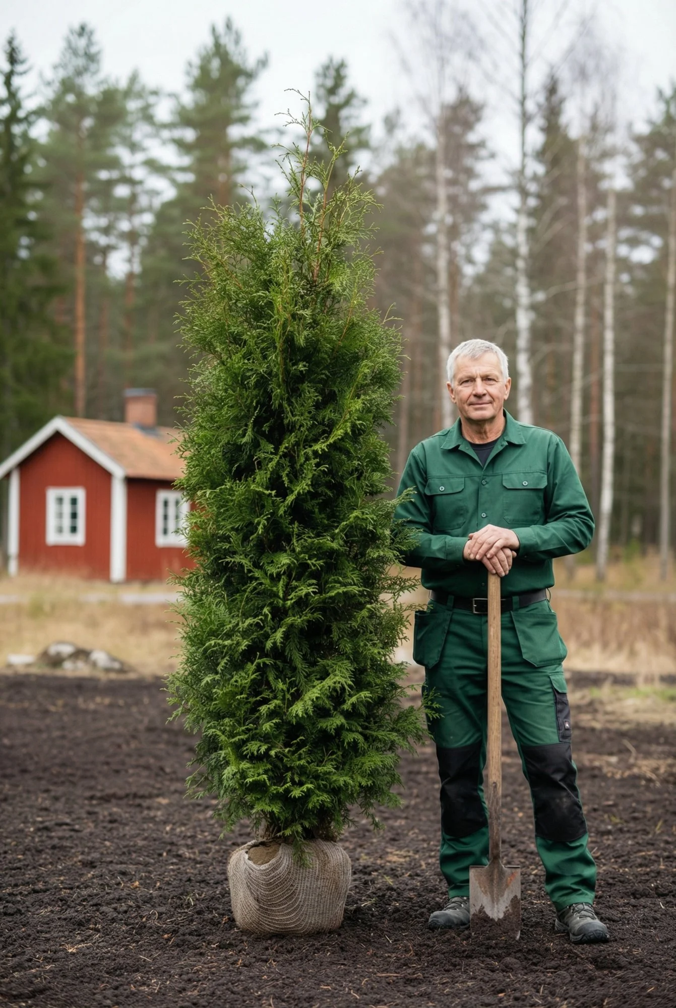 Thuja Brabant häck Genius Pack med rotklump 220-260cm - Ger omedelbar insynsskydd