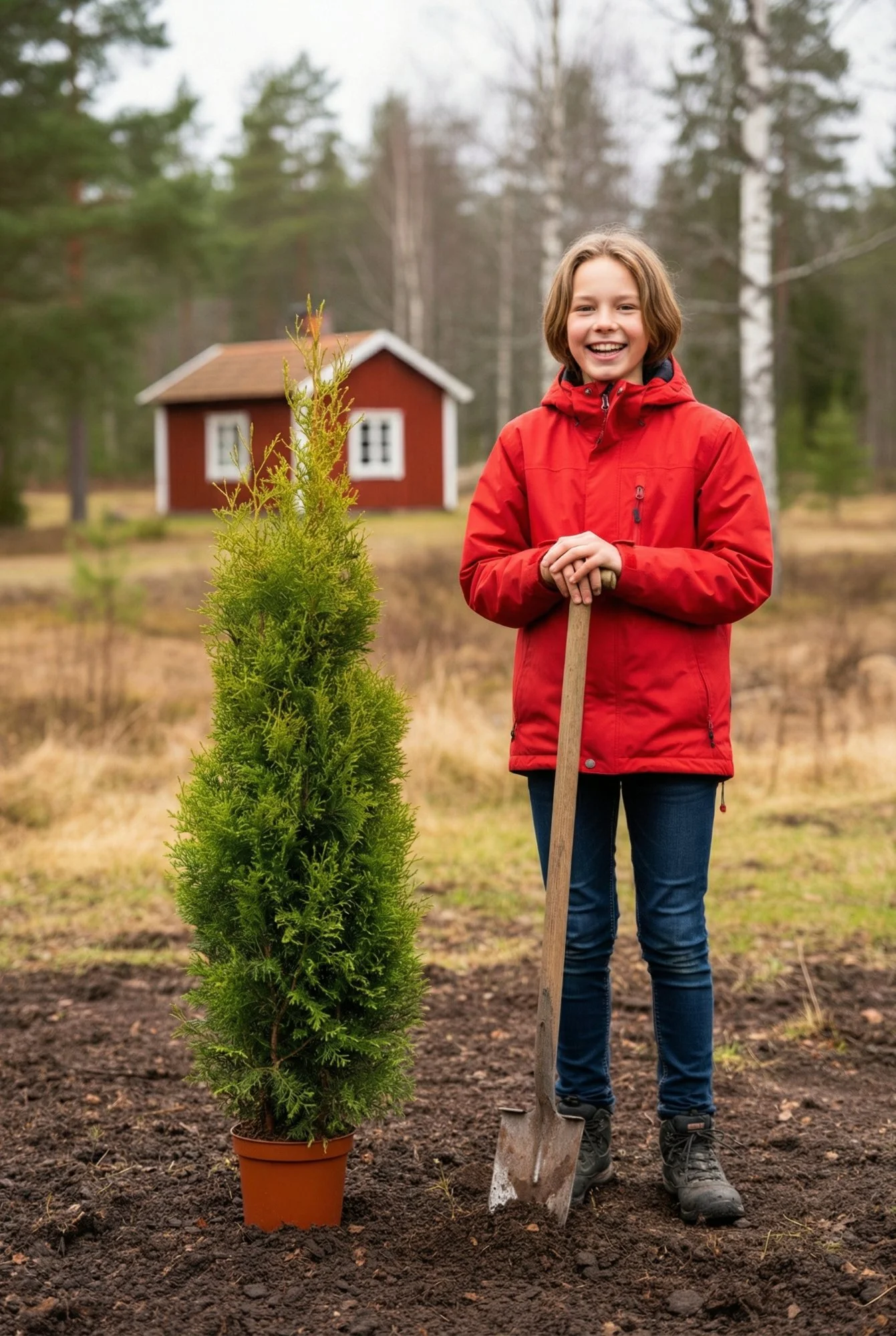 Thuja King of Brabant häck Genius Pack i kruka 100-140cm - Ger omedelbar insynsskydd