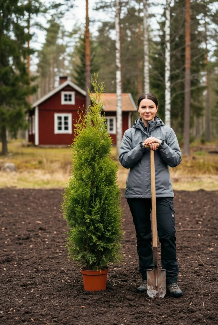 Thuja King of Brabant häck Genius Pack i kruka 140-180cm - Ger omedelbar insynsskydd