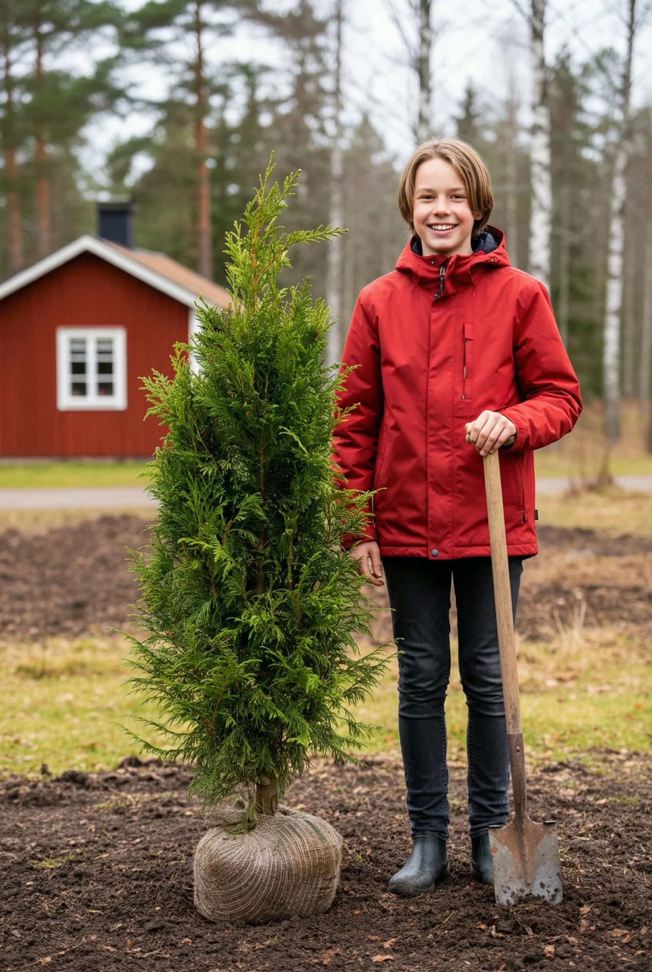 Jättetuja häck Genius Pack med rotklump 100-140cm - Ger omedelbar insynsskydd
