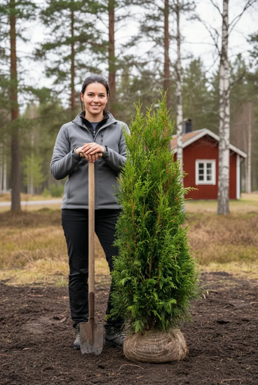 Jättetuja häck Genius Pack med rotklump 140-180cm - Ger omedelbar insynsskydd