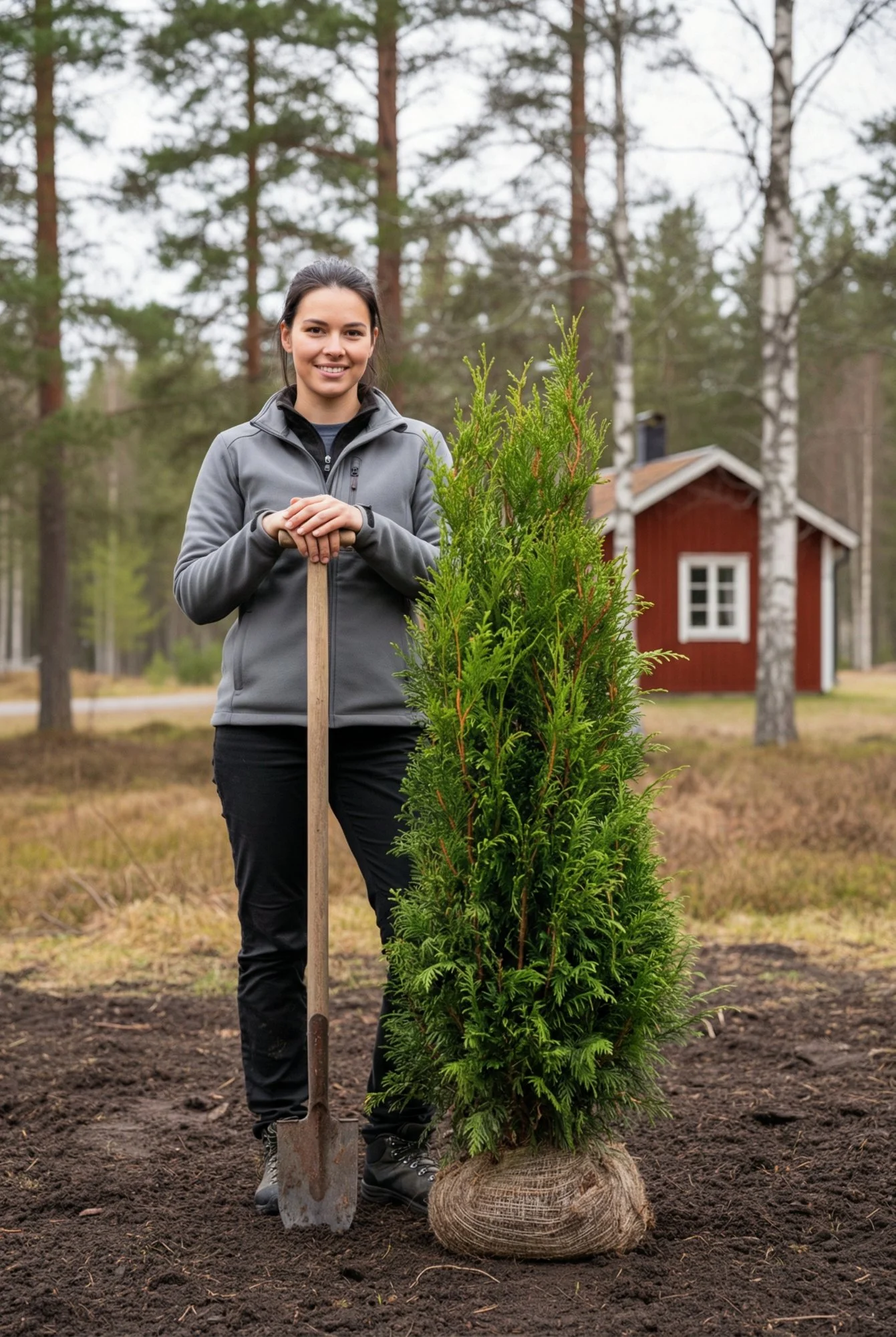 Jättetuja häck Genius Pack med rotklump 140-180cm - Ger omedelbar insynsskydd