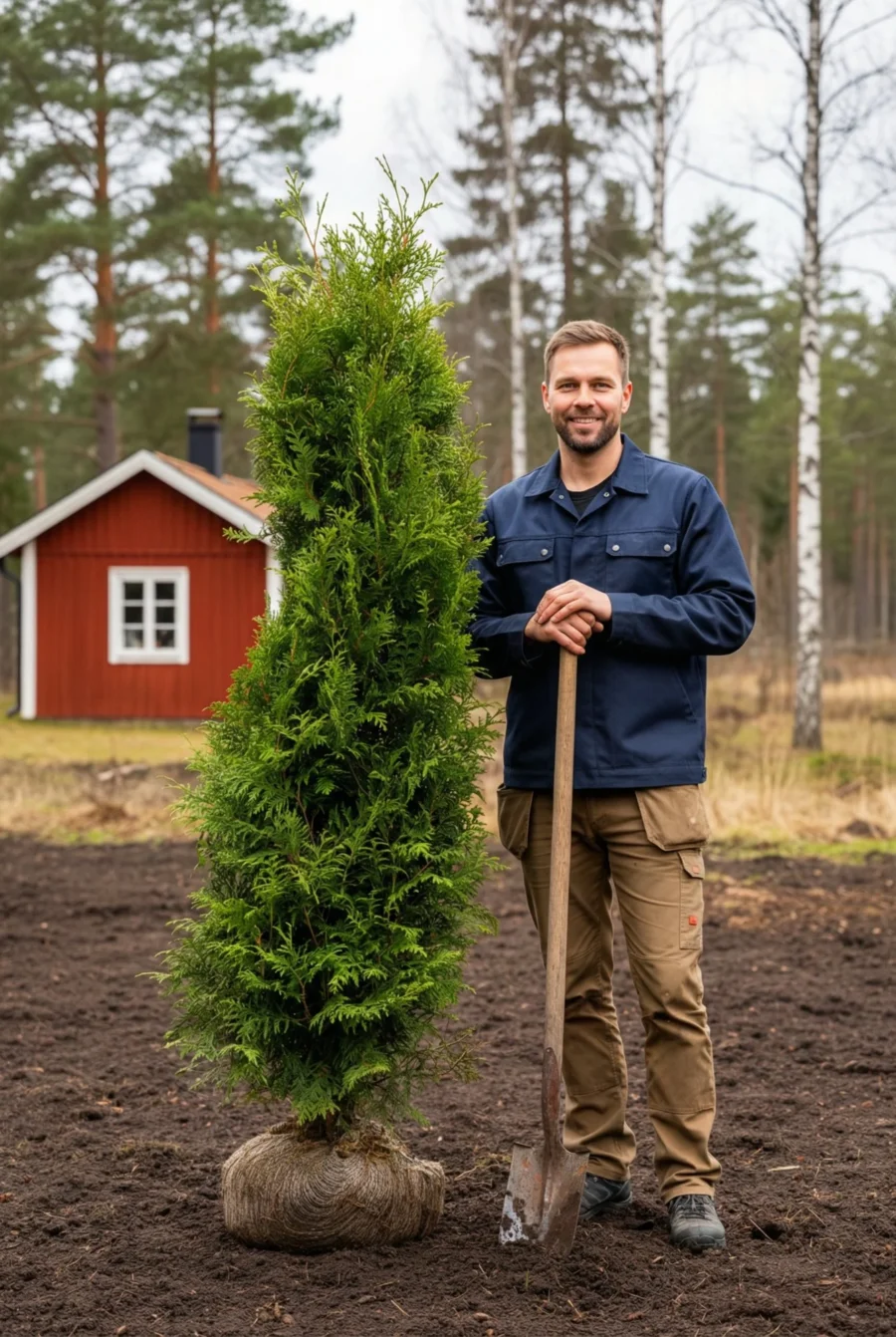Jättetuja häck Genius Pack med rotklump 180-220cm - Ger omedelbar insynsskydd