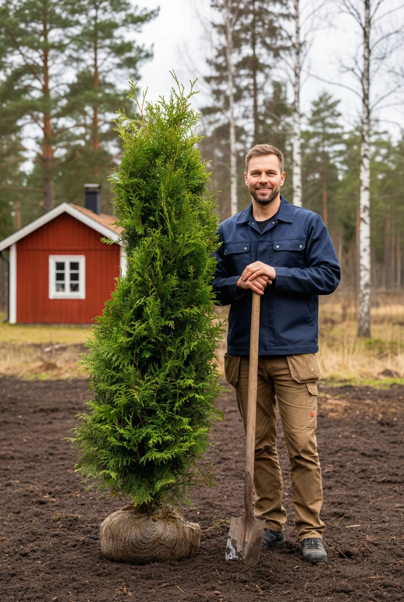 Jättetuja häck Genius Pack med rotklump 180-220cm - Ger omedelbar insynsskydd