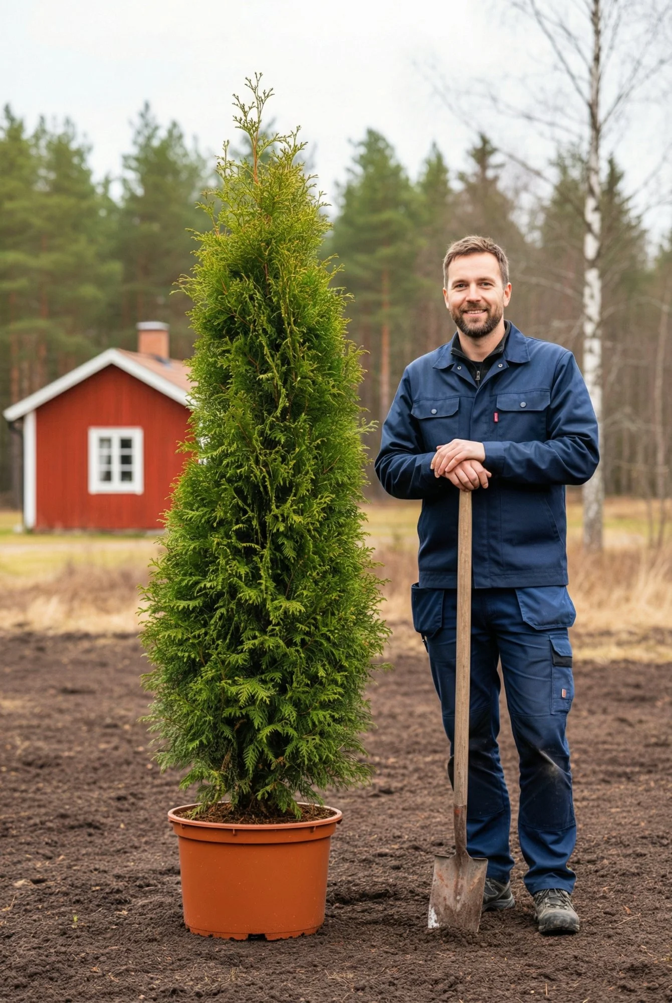 Jättetuja häck Genius Pack i kruka 180-220cm - Ger omedelbar insynsskydd