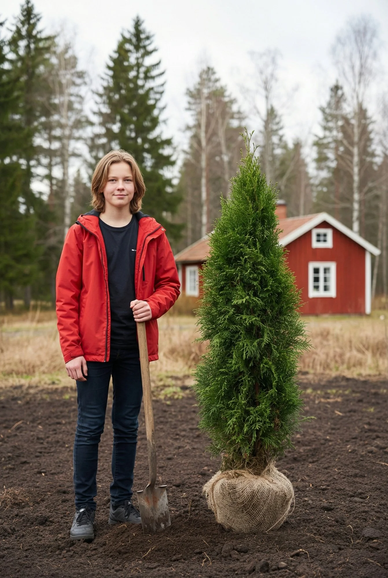 Thuja Smaragd häck Genius Pack med rotklump 100-140cm - Ger omedelbar insynsskydd