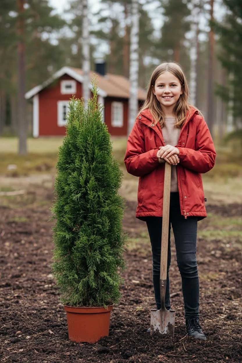 Thuja Smaragd häck Genius Pack i kruka 100-140cm - Ger omedelbar insynsskydd