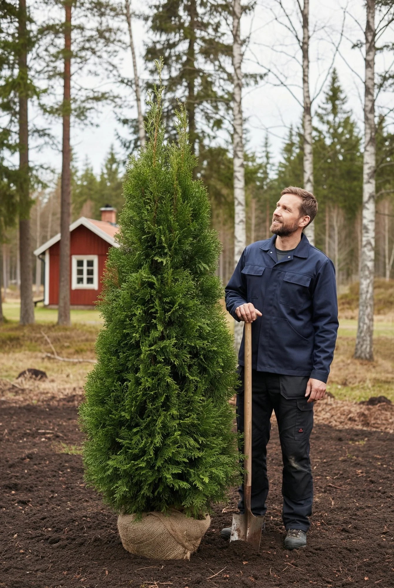 Thuja Smaragd häck Genius Pack med rotklump 180-220cm - Ger omedelbar insynsskydd