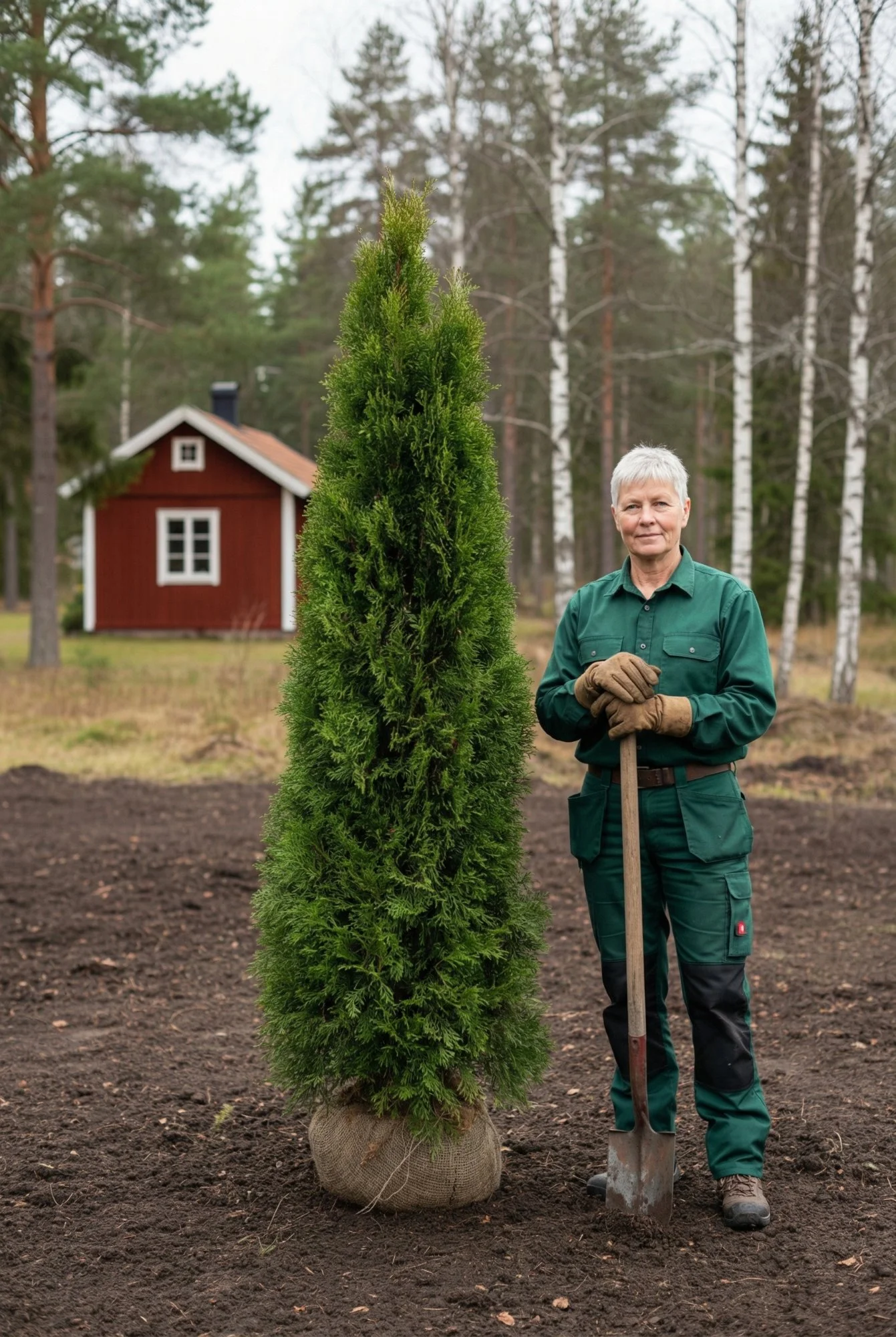 Thuja Smaragd häck Genius Pack med rotklump 220-260cm - Ger omedelbar insynsskydd