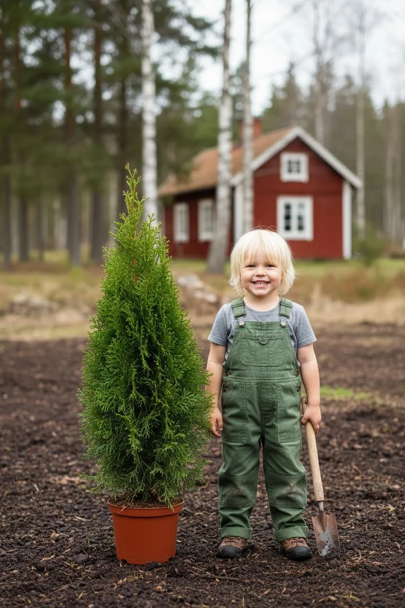 Thuja Smaragd häck Genius Pack i kruka 60-100cm - Ger omedelbar insynsskydd
